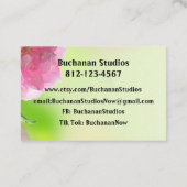 Floral Euro Size Studio Floral roze Visitekaartje (Achterkant)