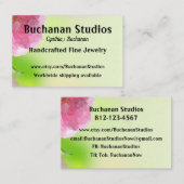 Floral Euro Size Studio Floral roze Visitekaartje (Voorkant / Achterkant)