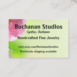 Floral Euro Size Studio Floral roze Visitekaartje