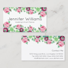 Floral Event Planner Visitekaartje