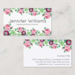 Floral Event Planner Visitekaartje