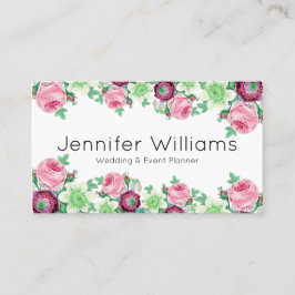 Floral Event Planner Visitekaartje