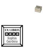 Floral Ex Libris Rubberstempel (Gestempeld)