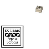 Floral Ex Libris Rubberstempel (Gestempeld)