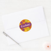 Floral Excelente Spanish Teacher Reward Ronde Sticker (Envelop)