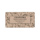 Floral  Exfoliing Scrub Business Labels (Voorkant)