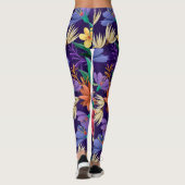 Floral Exotic Flowers Pattern-23004 Leggings (Achterkant)