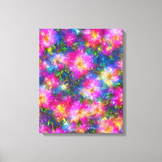 Floral Explosion Abstract Canvas Afdruk (Voorkant)