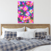 Floral Explosion Abstract Canvas Afdruk (Insitu (Slaapkamer))