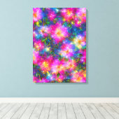 Floral Explosion Abstract Canvas Afdruk (Insitu (Houten vloer))