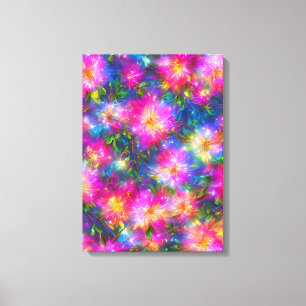 Floral Explosion Abstract Canvas Afdruk