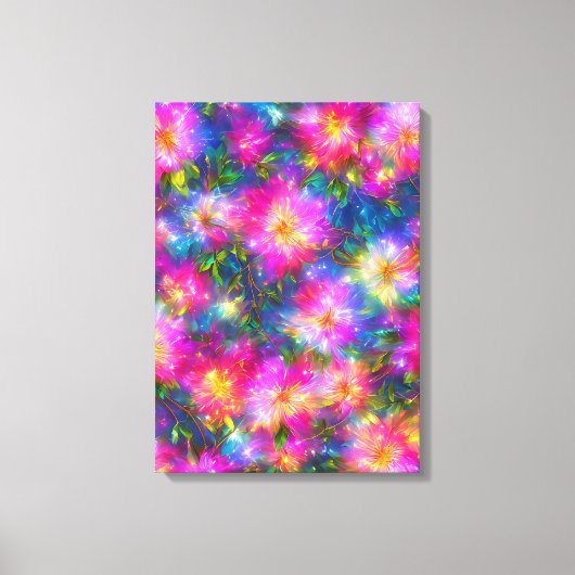 Floral Explosion Abstract Canvas Afdruk (Voorkant)