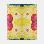 Floral Explosion Abstrcat Painting Fleece Deken (Voorkant)