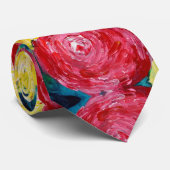 Floral Explosion Abstrcat Painting Stropdas (Opgerold)