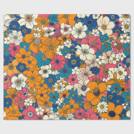 Floral Explosion Cadeaupapier (Vlak)