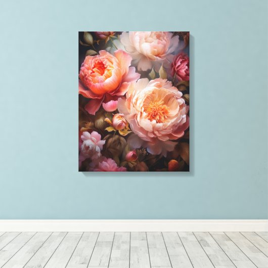 Floral Explosion Canvas Afdruk (Insitu (Houten vloer))