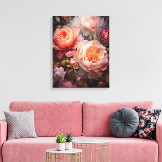 Floral Explosion Canvas Afdruk (Insitu (Woonkamer))