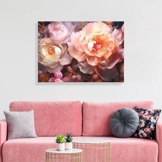 Floral Explosion Canvas Afdruk (Insitu (Woonkamer))