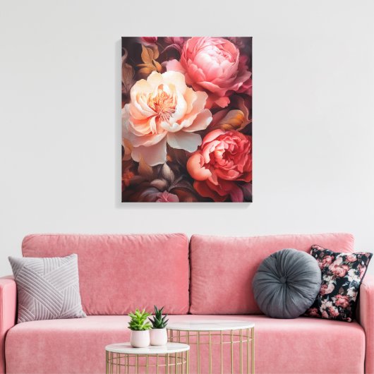 Floral Explosion Canvas Afdruk (Insitu (Woonkamer))