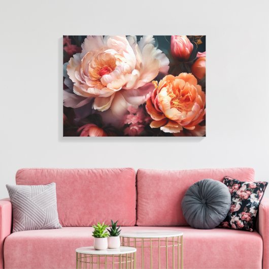 Floral Explosion Canvas Afdruk (Insitu (Woonkamer))