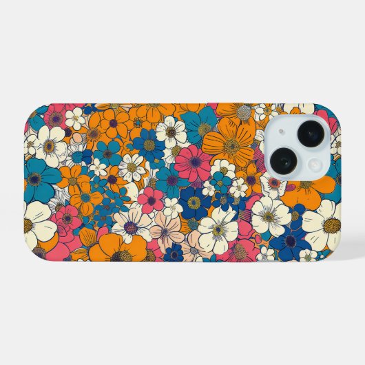 Floral Explosion iPhone 15 Case (Achterkant horizontaal)