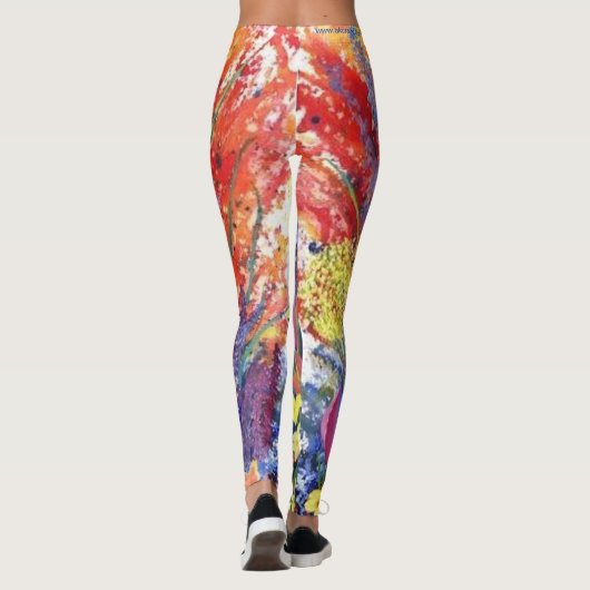 Floral Explosion Leggings_akgestoord Leggings (Achterkant)