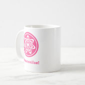 Floral Explosion Mok, roze Koffiemok (Voorkant links)