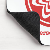 Floral Explosion Mousepad, helder rood Muismat (Hoek)