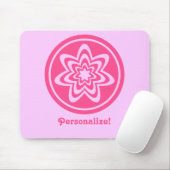 Floral Explosion Mousepad, Roze Muismat (Met muis)