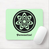 Floral Explosion Mousepad, zwart Muismat (Met muis)