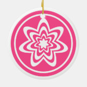 Floral Explosion Ornament, roze Keramisch Ornament (Achterkant)