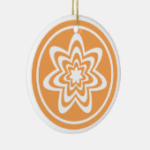 Floral Explosion Ornament, Tangerine Keramisch Ornament (Rechts)