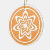 Floral Explosion Ornament, Tangerine Keramisch Ornament (Links)
