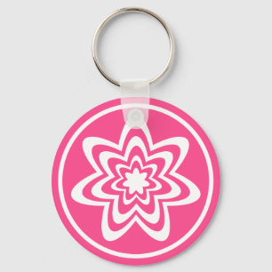 Floral Explosion Sleutelhanger, roze Sleutelhanger