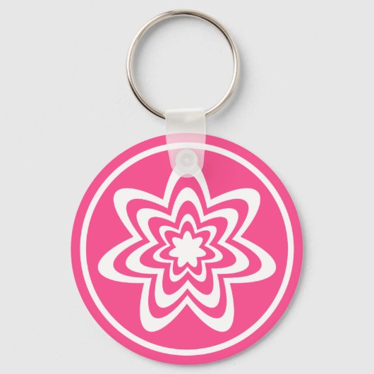 Floral Explosion Sleutelhanger, roze Sleutelhanger (Voorkant)
