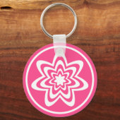 Floral Explosion Sleutelhanger, roze Sleutelhanger (Voorkant)