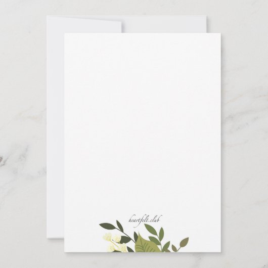 Floral Expression Invitation Kaart (Achterkant)