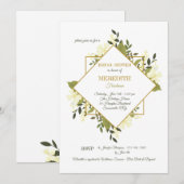 Floral Expression Invitation Kaart (Voorkant / Achterkant)