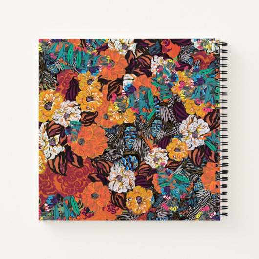 Floral Extravaganza Notitieboek (Achterkant)