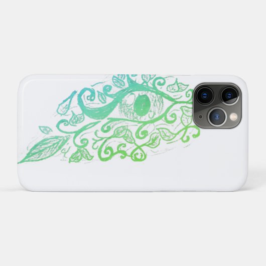 Floral eye phone case (Achterkant (horizontaal))