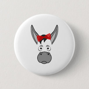 Floral ezel dier halloween kostuum cadeau ronde button 5,7 cm