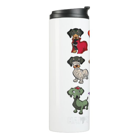 Floral ezel dier halloween kostuum cadeau thermosbeker (Gedraaid links)