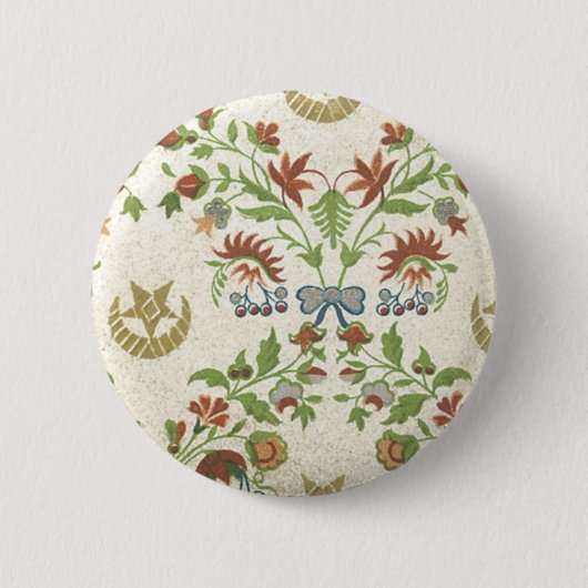 Floral Fabric (160) Ronde Button 5,7 Cm (Voorkant)
