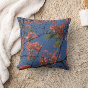 Floral Fabric, blauw Kussen