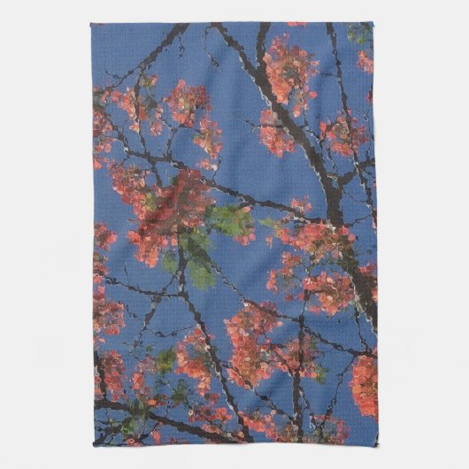 Floral Fabric, blauw Theedoek (Verticaal)
