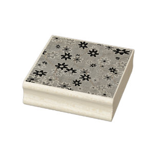 Floral Fabric naadloos patroon gekleurd 1 Rubberstempel