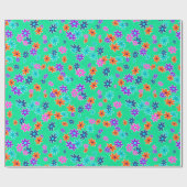 Floral Fabric naadloos patroonkleurig Cadeaupapier (Vlak)