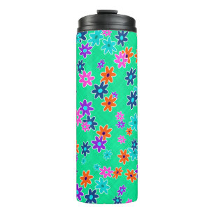 Floral Fabric naadloos patroonkleurig Thermosbeker