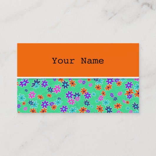 Floral Fabric naadloos patroonkleurig Visitekaartje (Voorkant)