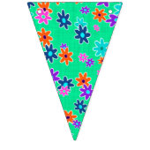 Floral Fabric naadloos patroonkleurig Vlaggetjes (Tweede vlag)